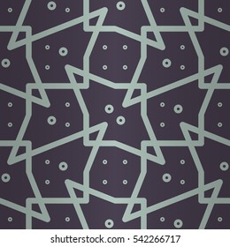Dust purple decorative seamless pattern in lines style. Plain puzzle repeatable backdrop. Vector background.