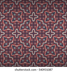 Dust purple geometric seamless pattern in carpet style. Vector background. Colored, graphical design for ads, web, curtain or other purpose. Contemporary decor.