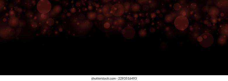 The dust is red. Red sparks and stars shine with a special light. Vector sparkles on a black background. Christmas light effect. Shiny magical dust particles.