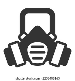 Dust respirator - icon, illustration on white background, glyph style