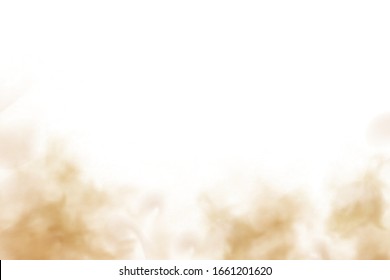 Dust sand cloud on a dusty road from a car. Scattering trail on track from fast movement. Transparent realistic vector stock illustration