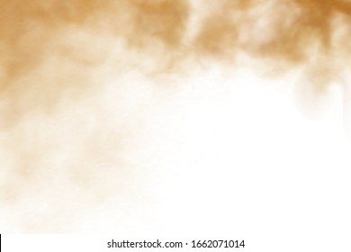 Dust sand cloud on a dusty road from a car. Scattering trail on track from fast movement. Transparent realistic vector stock illustration