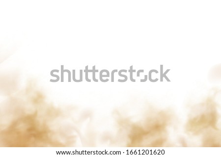 Dust sand cloud on a dusty road from a car. Scattering trail on track from fast movement. Transparent realistic vector stock illustration