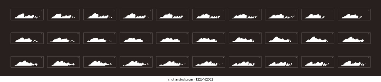 Dust and Smoke blast animation effect. Blast Animation. Smoke and dust effect Sprite sheet for games, cartoon or animation