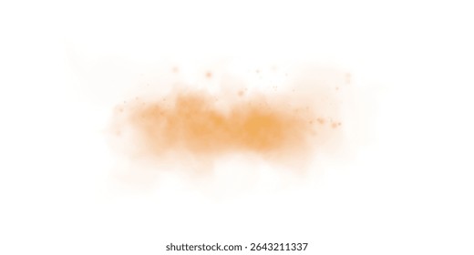Dust and Smoke Burst Overlay Realistic Dirty Air and Sand Explosion Element on Transparent Background.
