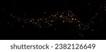 Dust sparks and golden stars shine with special light. Vector sparks on black background. Christmas light effect. Sparkling magic dust particles.	