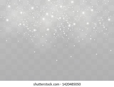 The dust sparks and golden stars shine with special light. Vector sparkles on a transparent background. Christmas light effect. Sparkling magical dust particles.