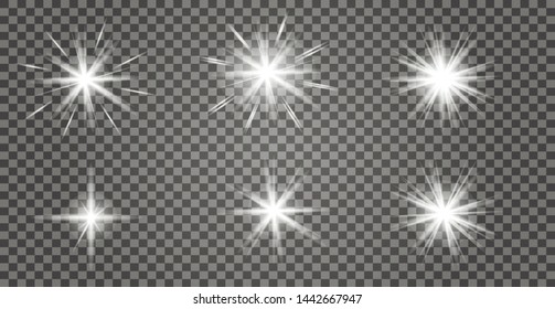 The dust sparks and golden stars shine with special light. Vector sparkles on a transparent background. Christmas light effect. Sparkling magical dust particles.