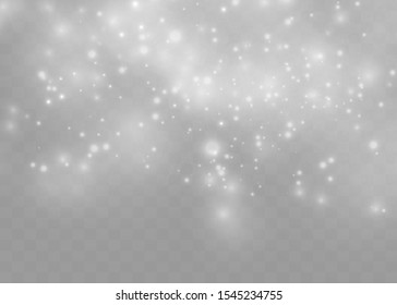 The dust sparks and golden stars shine with special light. Vector sparkles on a transparent background. Christmas light effect. Sparkling magical dust particles.