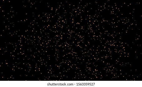 The dust sparks and golden stars shine with special light. Vector sparkles on a transparent background. Christmas light effect. Sparkling magical dust particles.