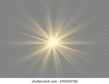 The dust sparks and golden stars shine with special light. Vector sparkles on a transparent background. Christmas light effect. Sparkling magical dust particles interior stock vector