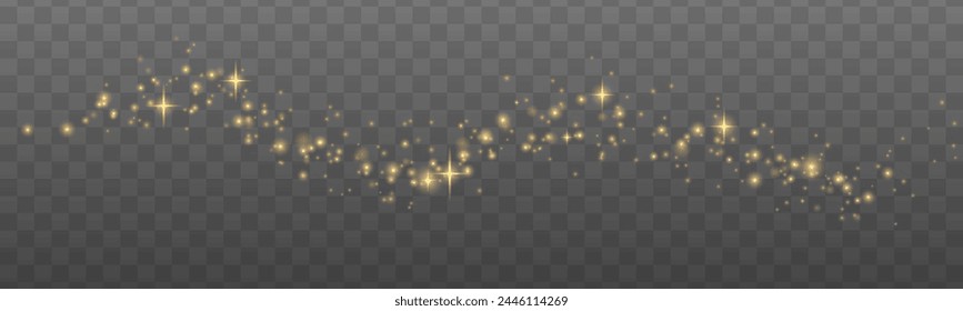 The dust sparks and golden stars shine with special light. Soft golden sunbeams with glare. Light gold dust set. golden dust light. Podium light. Vector.	
