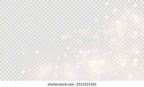 The dust sparks and golden stars shine with special light. Vector sparkles on a transparent background. . Stock royalty free vector illustration. PNG	