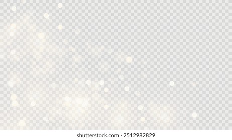 The dust sparks and golden stars shine with special light. Vector sparkles on a transparent background. . Stock royalty free vector illustration. PNG	