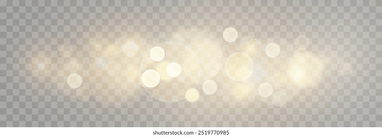 The dust sparks and golden stars shine with special light. Vector sparkles on a transparent background. . Stock royalty free vector illustration. PNG	