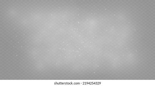 Dust sparks and stars shine with a special light. Christmas light effect. Glittering particles of magic dust.Vector sparkles on a transparent background.