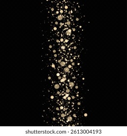 Dust sparks and stars shine with a special light. Christmas light effect. Glittering particles of magic dust.Vector sparkles on a transparent background.