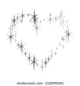 The dust sparks and white stars shine with special light. White glitter texture christmas background. Star dust sparks in an explosion.