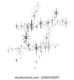 The dust sparks and white stars shine with special light. magic shining Flying stars on night sky glitter cosmic backdrop, sparkle Star dust sparks in an explosion.