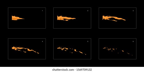 dust splashes frame by frame classic animation. dust splashes animation effect. dust splashes sprite sheet for animation, game development, motion graphic or mobile games.
