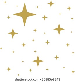 Dust of star on transparent background, that can use for decoration in your product