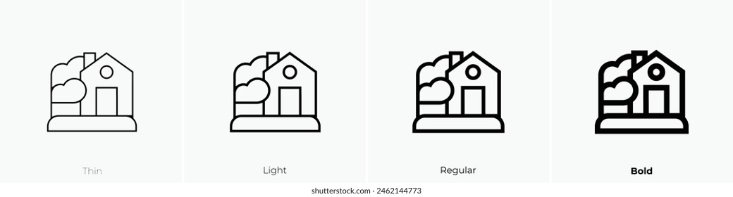 dust storm icon. Thin, Light Regular And Bold style design isolated on white background
