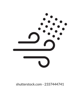 Dust Storm Icon In Trendy Design Vector Eps 10, Editable stroke