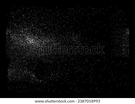 Dust texture isolated on a black background. Vector illustration of a littered background. The backdrop of wear and tear