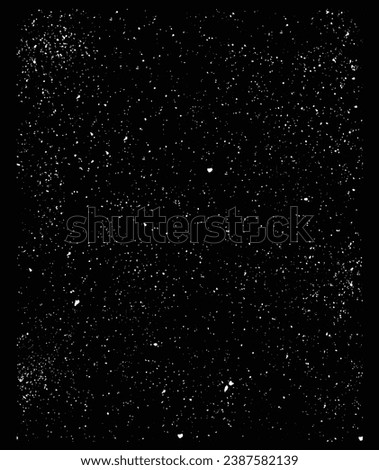 Dust texture isolated on a black background. Vector illustration of a littered background. The backdrop of wear and tear