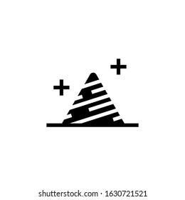 Dust vector icon  in black flat shape design isolated on white background
