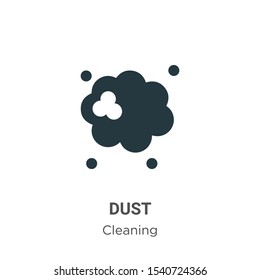 Dust vector icon on white background. Flat vector dust icon symbol sign from modern cleaning collection for mobile concept and web apps design.