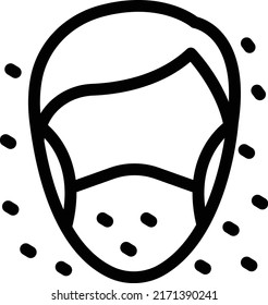 dust  Vector illustration on a transparent background. Premium quality symmbols. Thin line vector icons for concept and graphic design. 

