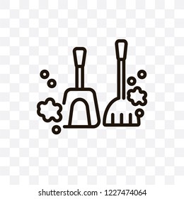 Dust vector linear icon isolated on transparent background, Dust transparency concept can be used for web and mobile
