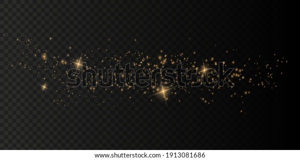 The\
dust is yellow. yellow sparks and golden stars shine with special\
light. Vector sparkles on a transparent\
background.