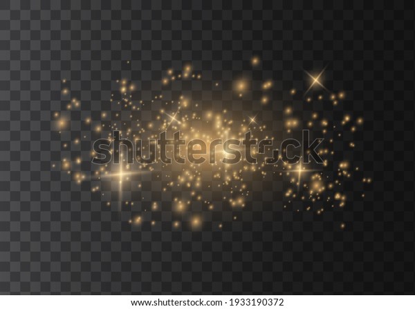 The dust is yellow. yellow sparks and golden stars\
shine with special light.