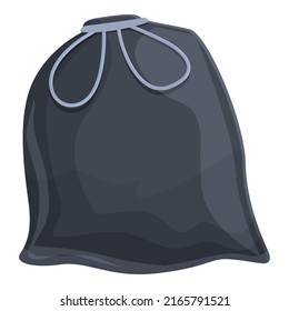 Dustbin bag icon cartoon vector. Garbage bin. Waste plastic