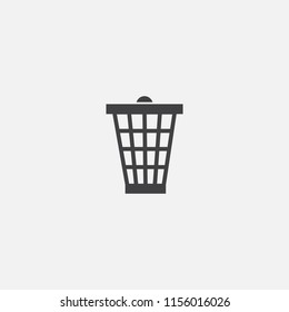 Dustbin base icon. Simple sign illustration. Dustbin symbol design from Workspace series. Can be used for web, print and mobile