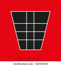 dustbin, bin, waste, vector icon, eps10