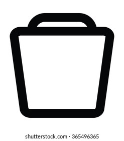 
Dustbin Bold Line Vector Icon
