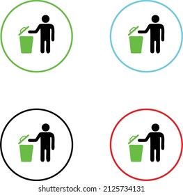 Dustbin bucket vector art design