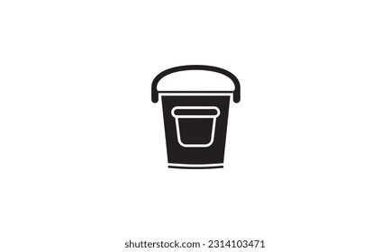 Dustbin bucket vector logo design