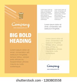 Dustbin Business Company Poster Template. with place for text and images. vector background