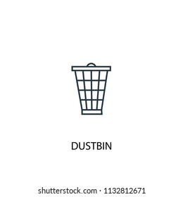 Dustbin concept line icon. Simple element illustration. Dustbin concept outline symbol design from Workspace set. Can be used for web and mobile UI/UX