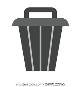 Dustbin Flat Icon Design For Personal nad Commercial Use