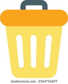  estilo de diseño de icono plano de dustbin
