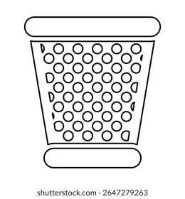 Dustbin, Garbage Icon, Line Vector graphics