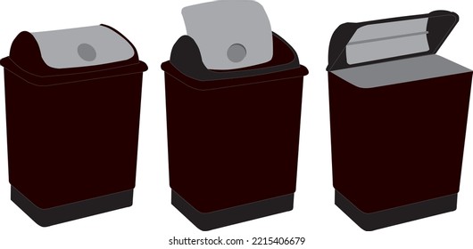 Vector de dibujo del cubo de basura de DustBin