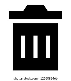 Dustbin glyph icon