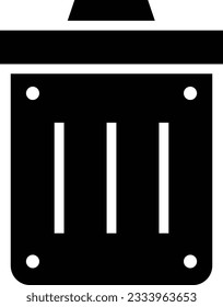 Dustbin Glyph Icon - Single Icon, Vector