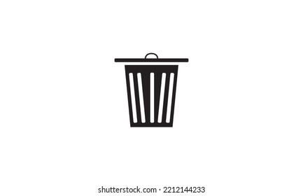 Dustbin hand drawn vector icon. Modern vector icon design template